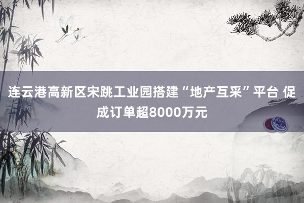 连云港高新区宋跳工业园搭建“地产互采”平台 促成订单超8000万元