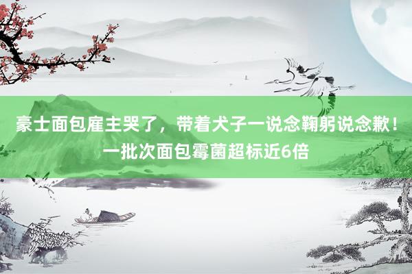 豪士面包雇主哭了，带着犬子一说念鞠躬说念歉！一批次面包霉菌超标近6倍