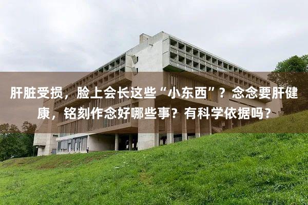 肝脏受损，脸上会长这些“小东西”？念念要肝健康，铭刻作念好哪些事？有科学依据吗？